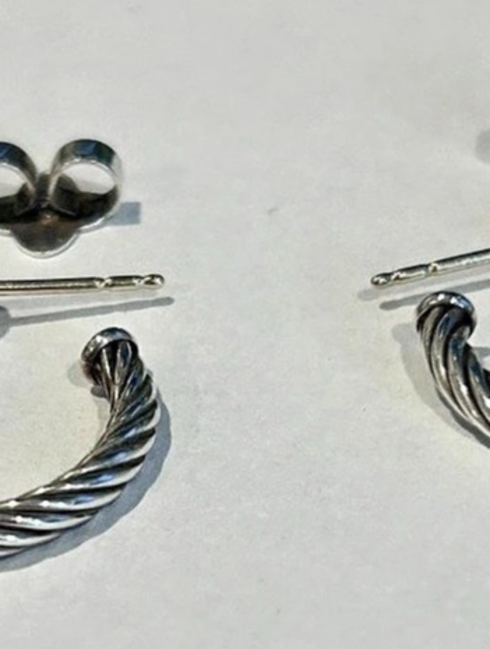 David Yurman Cable Classics Hoop Earrings Sterling Silver Hoop Earrings